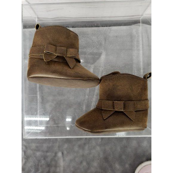 Carter's Brown Bow 0-3‎ month girl Boots - Picture 8 of 8